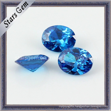 Swiss Blue Oval Shape Cubic Zirconia for Jewelry